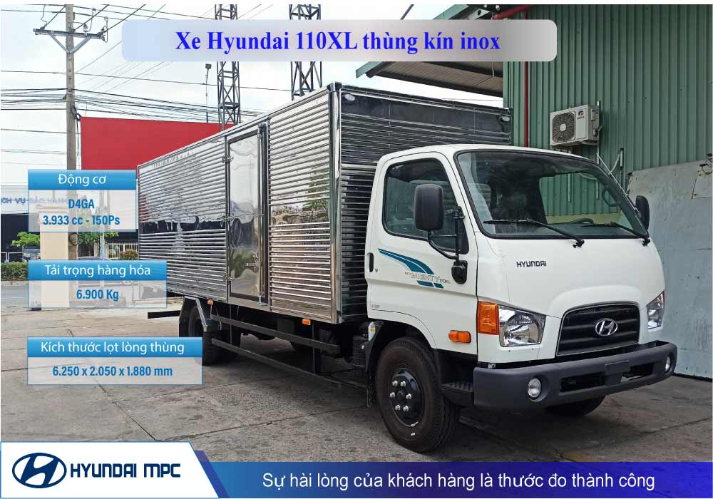 Hyundai 110XL thùng kín inox
